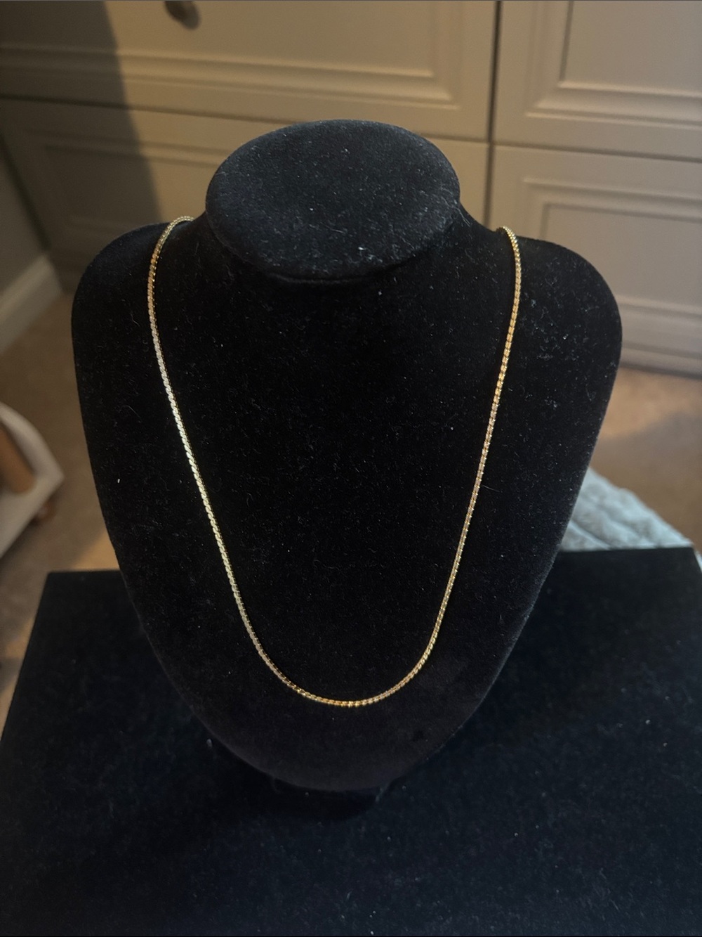 Elegant Goldtone Box Chain Necklace - Women's Jewelry